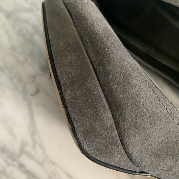 Vaneli Peep Toe Platform Pump. Gray Suede.  3 3/4 heel with 3/4 platform. - Picture 9 of 12